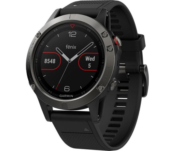 Garmin Fenix 5 Stalowoszary z Czarnym Paskiem - 363090 - zdjęcie